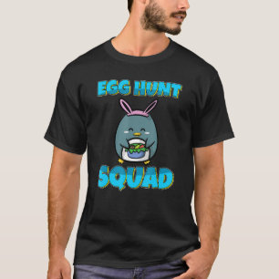 Ei Hunt Squad Niedlicher Pinguin Ostereier Jagen T-Shirt