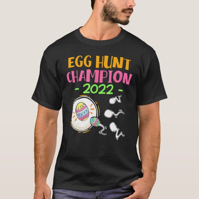 Ei-Jagd Champion 2022 Osterschwangerschaft Ankündi T-Shirt (Vorderseite)