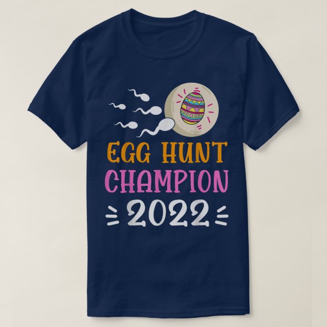 Ei-Jagd Champion 2022 Osterschwangerschaft Ankündi T-Shirt (Design vorne)