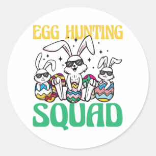 Ei Jagen Squad Osterfest Gezwitscher Ostereier Jag Runder Aufkleber