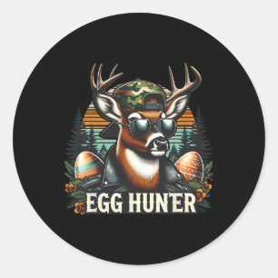 Ei Jäger Hirsch Bock Byckward Kappe Hirschjagd Ost Runder Aufkleber