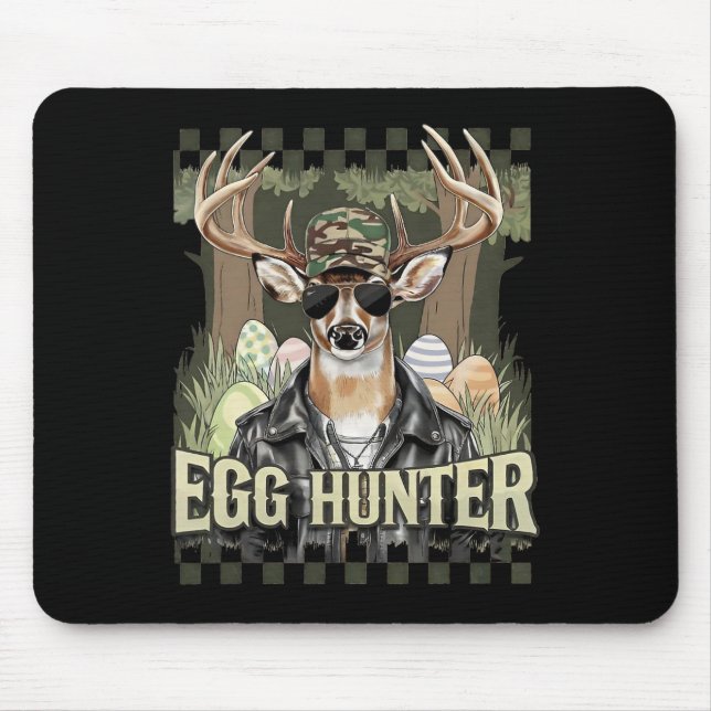 Ei Jäger Hirsch Bock Byckward Mütze Hirsch Jagd Os Mousepad (Vorne)