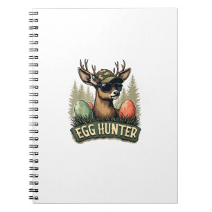 Ei Jäger Hirsch Bock Frohe Ostern Eier Jungen Notizblock