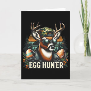 Ei Jäger Hirsch Bock Rückwärts Kappe Hirsch Jagen Karte