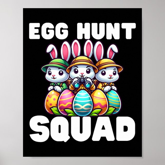 Ei Jäger Squad Grafischer Ostereier Jagen Ostern D Poster (Vorne)