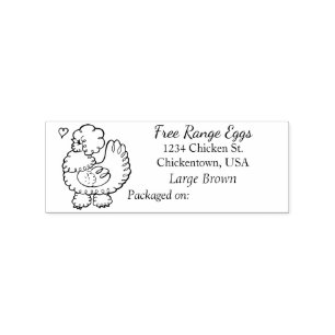 Ei-Karton-Briefmarke Gummistempel