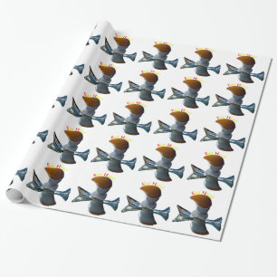 Ei Kopf Verrückte Designs Geschenkpapier