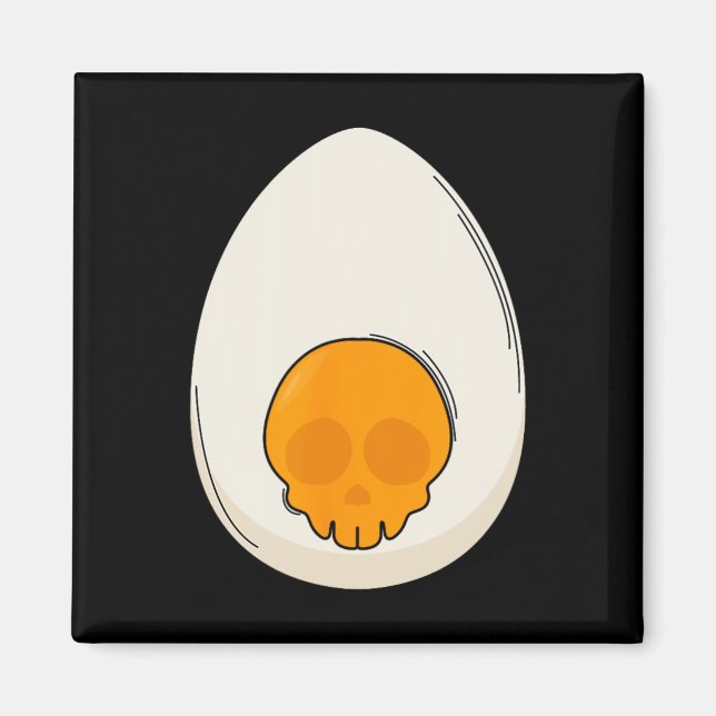 Ei-Kostüm-Teufelshorn Halloween-Liebe Ei Magnet (Vorne)