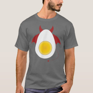 Ei-Kostüm-Teufelshorn Halloween-Liebe Ei T-Shirt