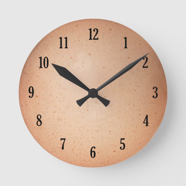 Ei-Muscheluhr Runde Wanduhr (Vorderseite)