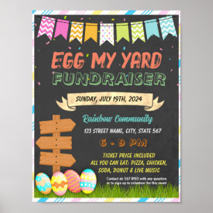 Ei My Yard Fundraiser-Vorlage Poster