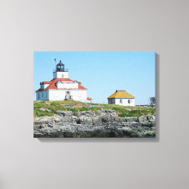 Ei Rock Lighthouse Wrapped Canvas Print Leinwanddruck (Vorderseite)