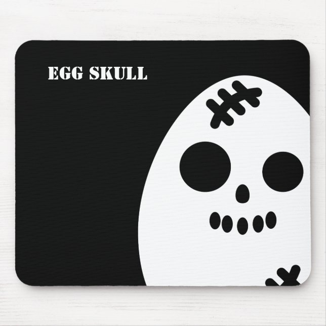 Ei skull Halloween | Name hinzufügen Mousepad (Vorne)