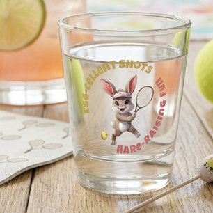 Ei-Tolle Schüsse Hasen-Verückter Spaß - Tennis-Has Schnapsglas