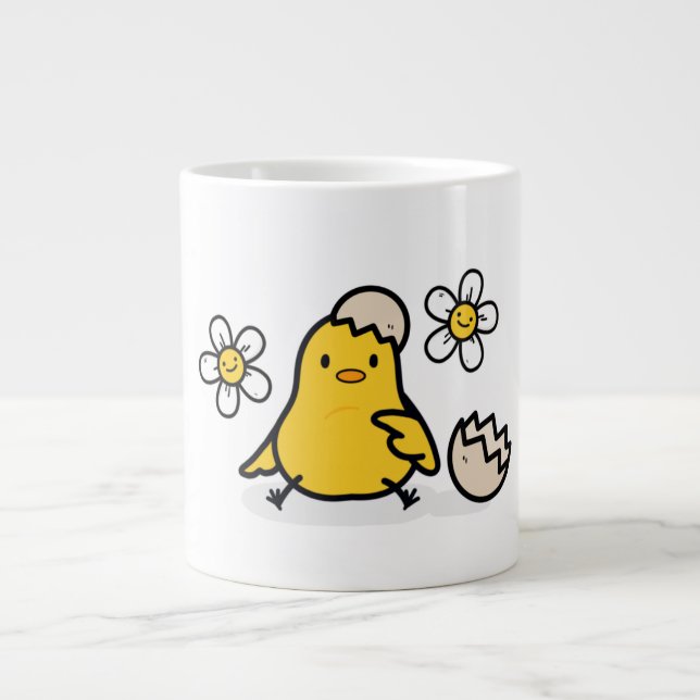 Ei und Küken Jumbo-Tasse (Vorderseite)