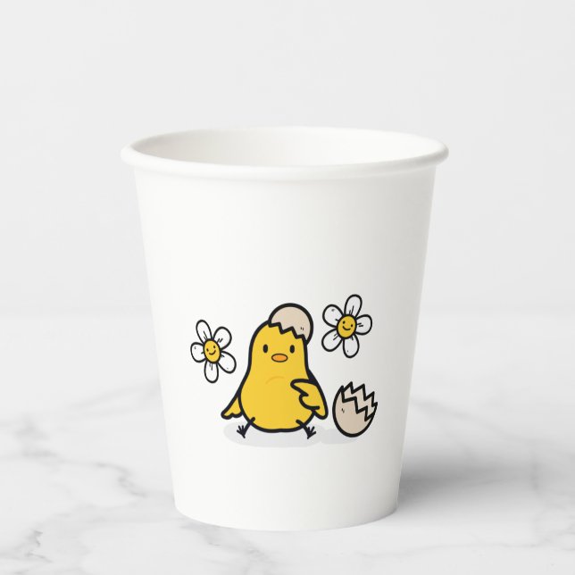 Ei und Küken Pappbecher (Vorderseite)
