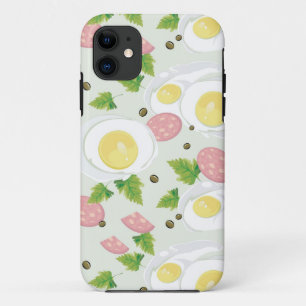 Ei-und Wurst-Muster iPhone 11 Hülle