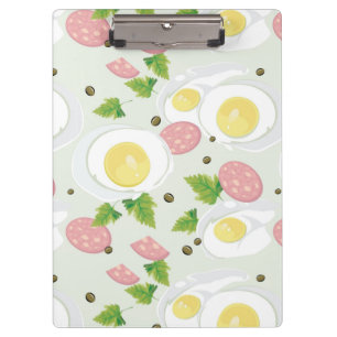 Ei-und Wurst-Muster Klemmbrett