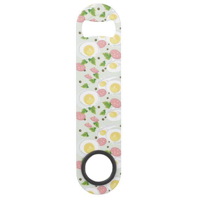 Ei-und Wurst-Muster Speedflaschenöffner (Vorderseite)