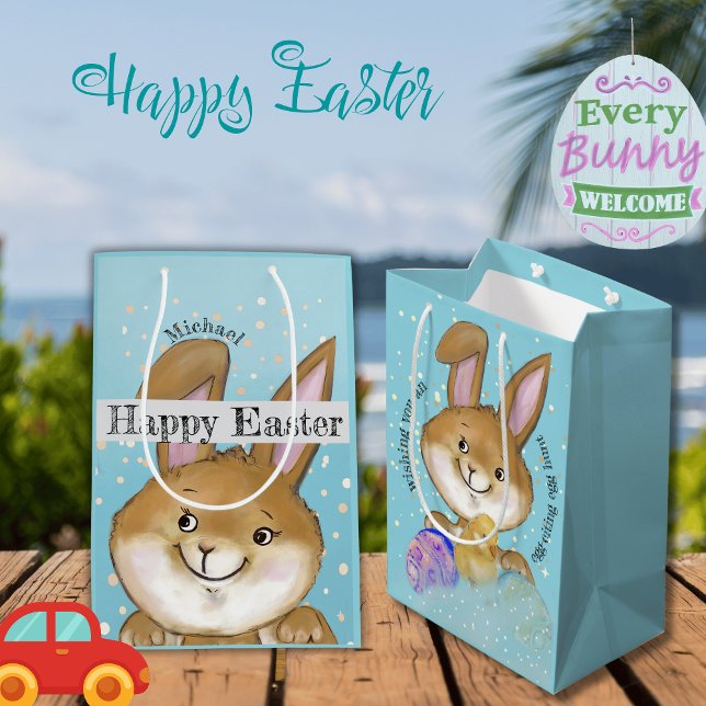 Ei zitierend Ei Hunt Kinder Mittlere Geschenktüte (Egg-citing Egg Hunt Kids Medium Gift Bag)