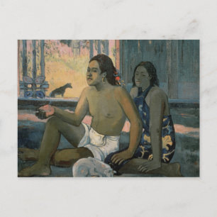 Eiaha Ohipa oder Tahitians in einem Raum, 1896 Postkarte