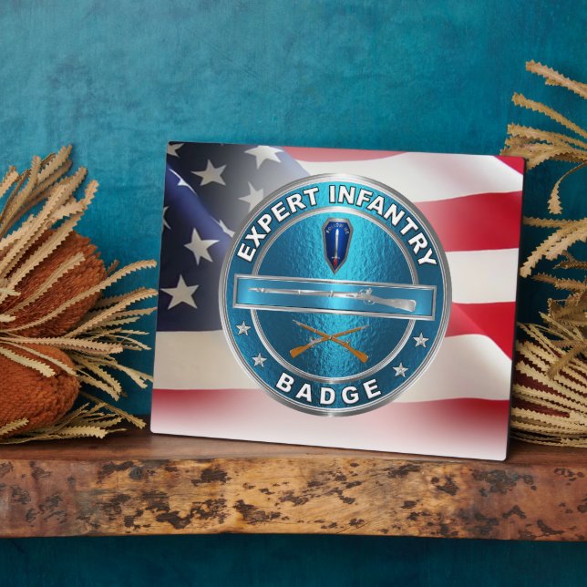 EIB Expert Infantry Abzeichen  Fotoplatte (Seite)