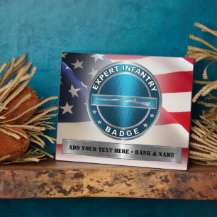 EIB Expert Infantryman Abzeichen Fotoplatte