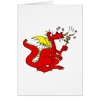 Eibisch, der Drachen röstet