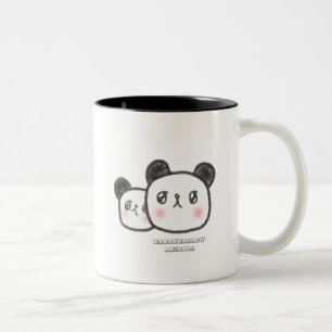 EIBISCH-TIER-PANDAS ZWEIFARBIGE TASSE
