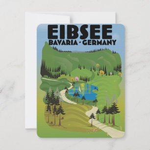 Eibsee Deutschland Reiseplakat.