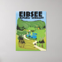 Eibsee Deutschland Reiseplakat.