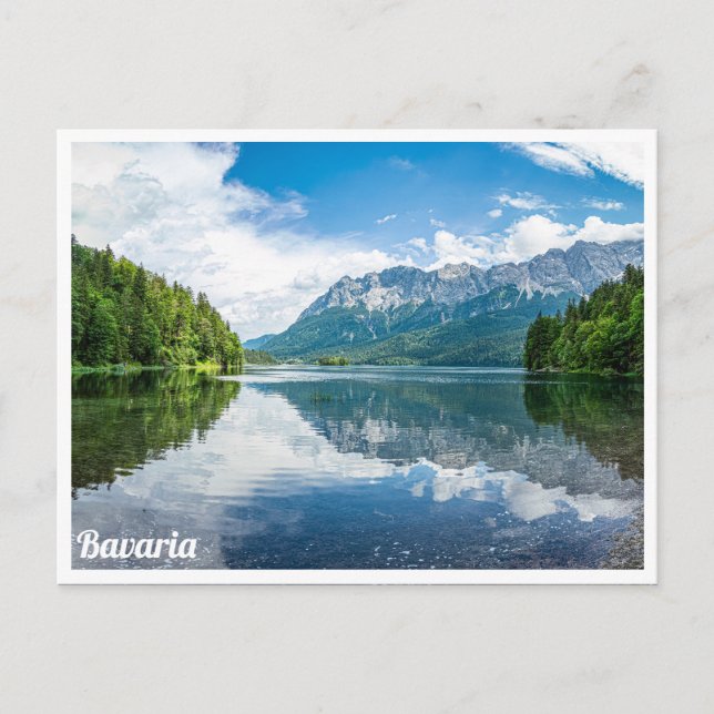 Eibsee in Bayern, Deutschland Postkarte (Vorderseite)