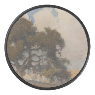 Eiche (1910) – Majestätisches Vintage-Aquarell Eishockey Puck