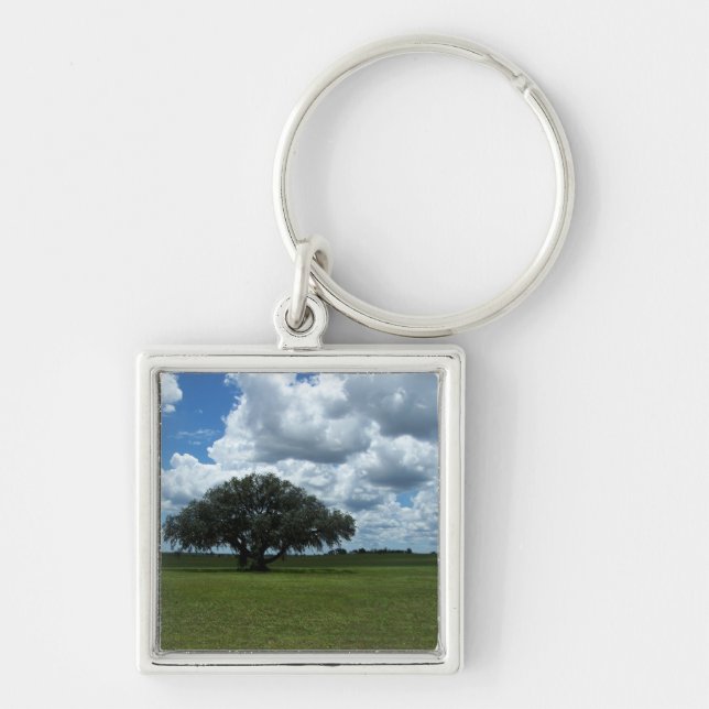 Eiche und Wolken Schlüsselanhänger (Vorne)