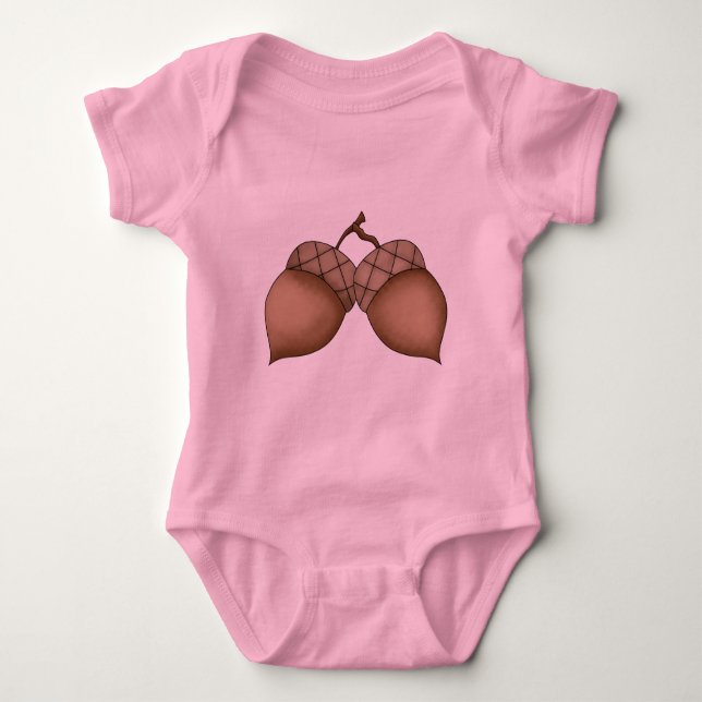 Eicheln Baby Strampler (Vorderseite)