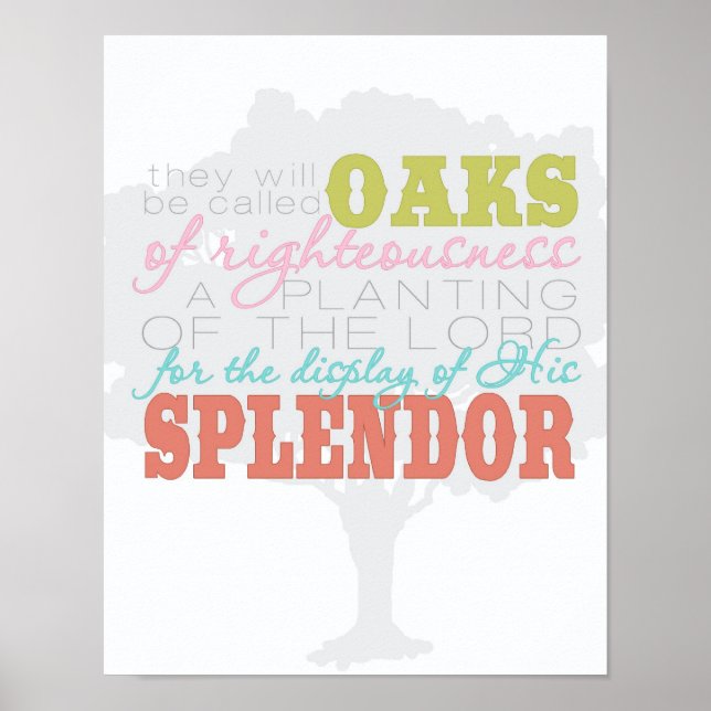 Eichen aus Rechtschaffenplakat (Karneval) Poster (Vorne)