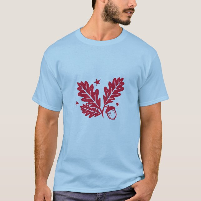Eichen Blätter und Acorn, es ist Fall T-Shirt (Vorderseite)