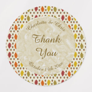 Eichen Blätter und Acorns Herbsthochzeit maßgeschn Etiketten