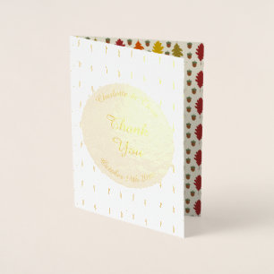 Eichen Blätter und Acorns Herbsthochzeit maßgeschn Folienkarte