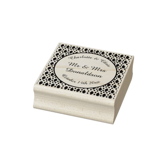 Eichen Blätter und Acorns Herbsthochzeit maßgeschn Gummistempel (Stempel)