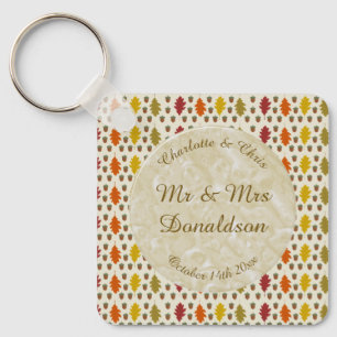 Eichen Blätter und Acorns Herbsthochzeit maßgeschn Schlüsselanhänger