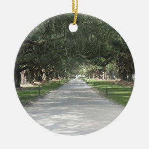 Eichen-Gasse bei Boone Hall, Charleston Keramik Ornament