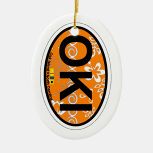 Eichen-Insel Keramik Ornament