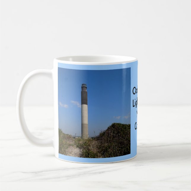 Eichen-Insel-Leuchtturm, North Carolina Kaffeetasse (Links)