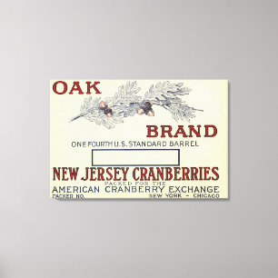 Eichen-Marken-Moosbeeraufkleber Leinwanddruck