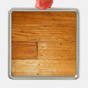 Eichen-Massivholzboden Silbernes Ornament