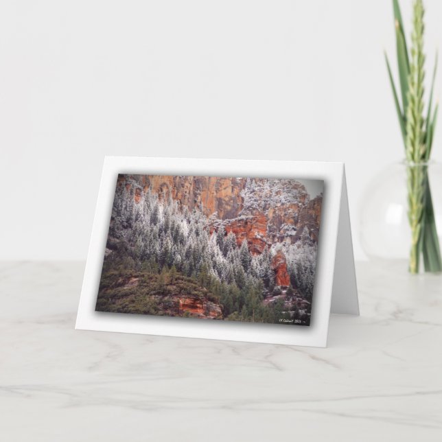 Eichen-Nebenfluss-Schlucht-Schnee Karte (Vorderseite)