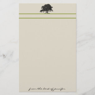 Eichen-Plantage im Grün Briefpapier