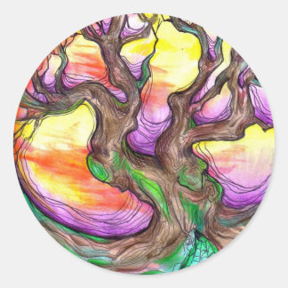 Eichenälteart Runder Aufkleber