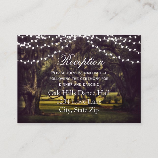 Eichenbaum-Hochzeitskarten Begleitkarte (Vorderseite)